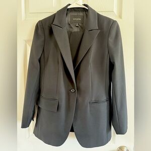 Banana Republic Factory Sculpted Suit petit 2 piece set Black